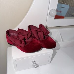 Cat & Jack Burgundy Dress Shoes with Bow